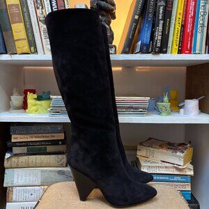 Michael Kors Collection Black Suede Boots